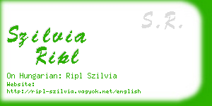 szilvia ripl business card